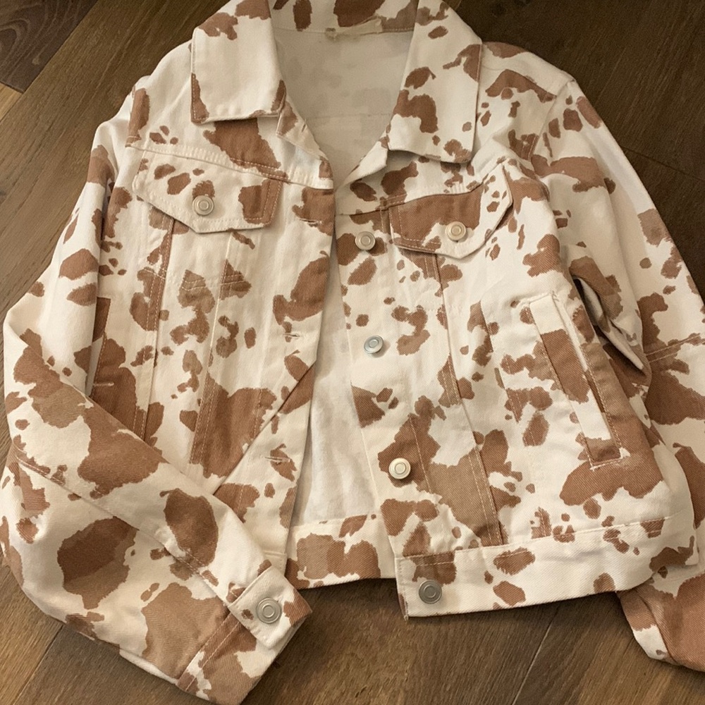 Alter’d State Crowprint Button Up Jean Jacket
